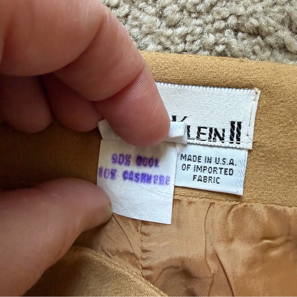 VTG ~ 1990s ~ Anne Klein II ~ Camel Pencil Skirt ~ Wool-Cashmere Blend - Picture 8 of 8
